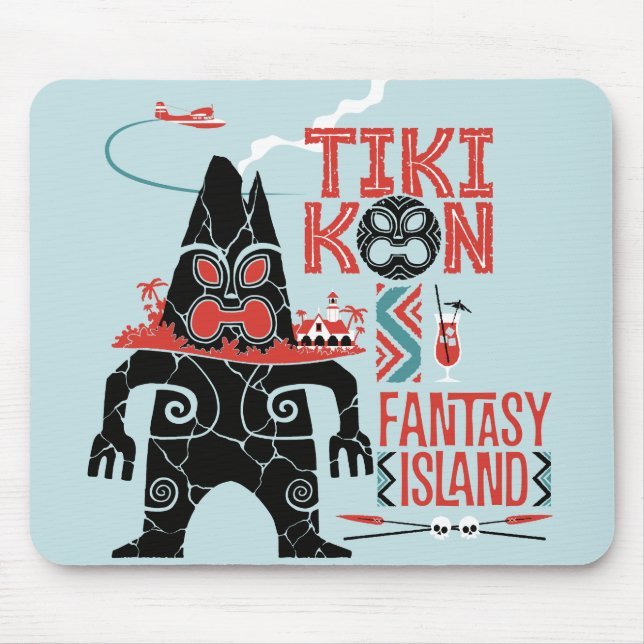 Tiki Kon Fantasie-Insel-Mausunterlage (Romanze Mousepad (Vorne)