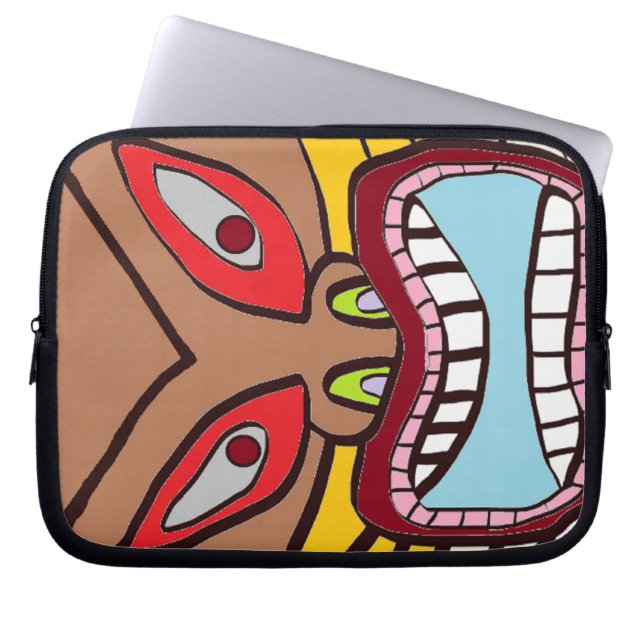 Tiki Laptop Sleeve (Vorderseite)