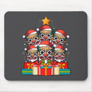 Tiki Le Luau Hawaiianischer Tiki-Maske Weihnachtsb Mousepad