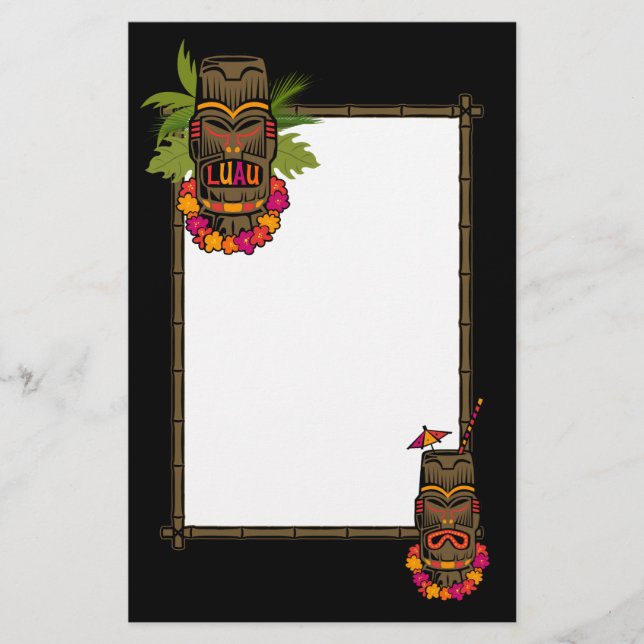 Tiki Luau Briefpapier (Vorderseite)