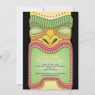 Tiki Luau hawaiisches tropisches Einladung