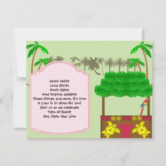 Tiki Luau Party Einladung