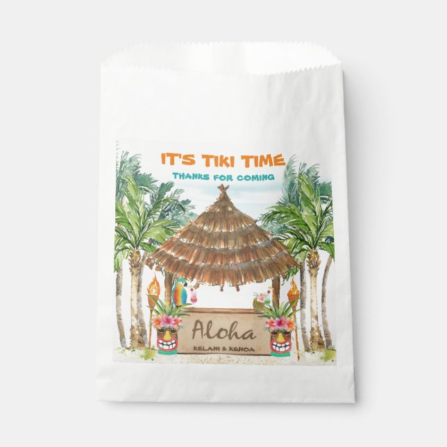 Tiki Luau | Tropischer Strand Geschenktütchen (Vorderseite)