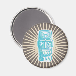 Tiki Man Blue Magnet