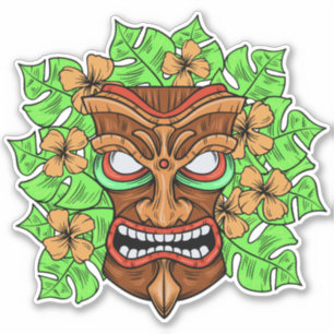 Tiki Mask Aufkleber