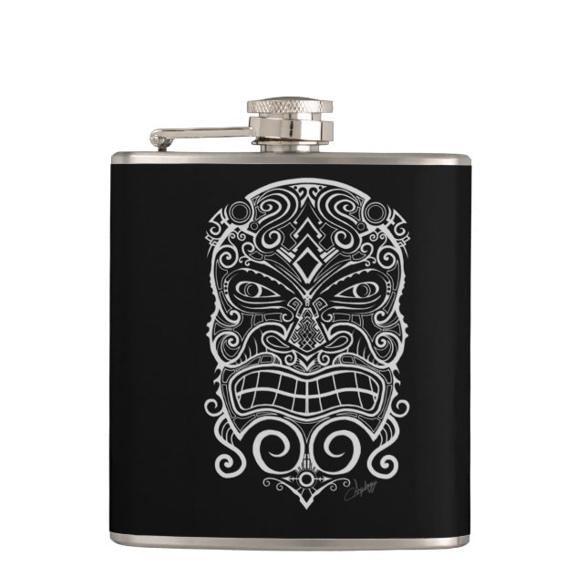Tiki Mask Flachmann (Vorderseite)