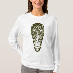 Tiki Mask II - Dunkles Olive T-Shirt
