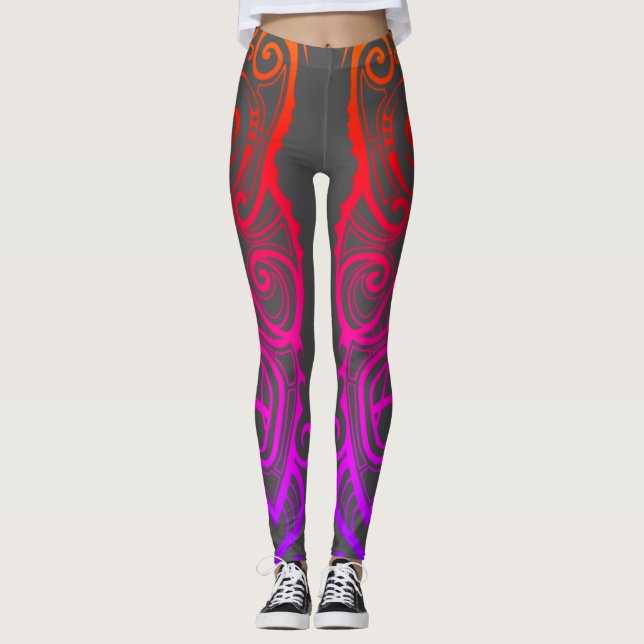 Tiki Mask Leggings (Vorderseite)