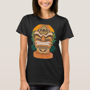 Tiki Mask Statue Hawaiian Luau Party Tropical Tiki T-Shirt