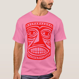 Tiki Maske III - Rot T-Shirt