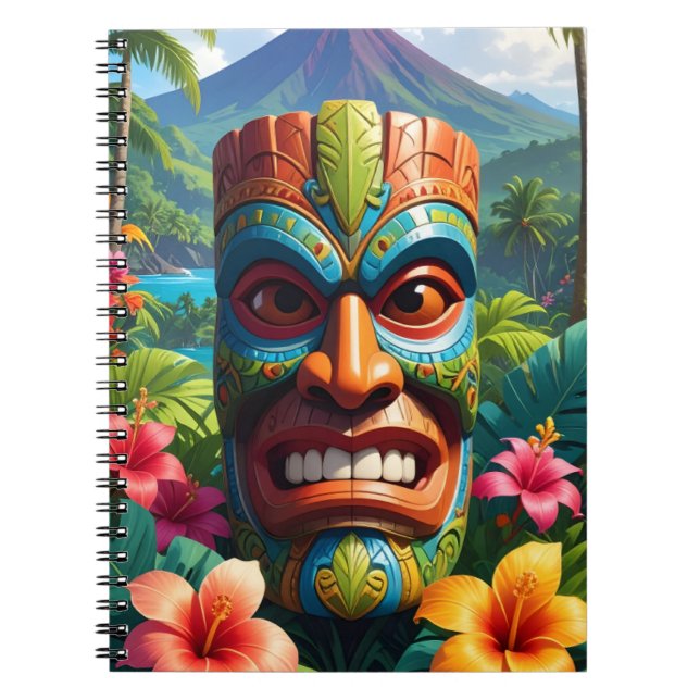 Tiki-Maske Notizblock (Vorderseite)