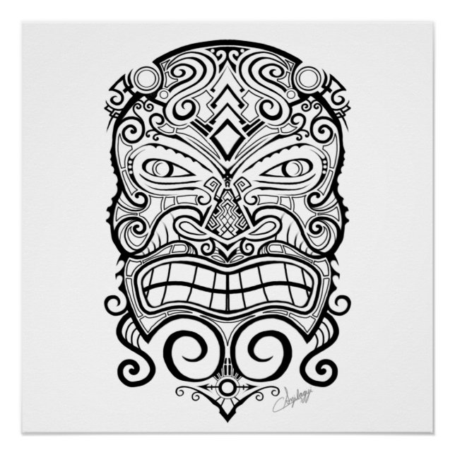 Tiki-Maske Poster (Vorderseite)