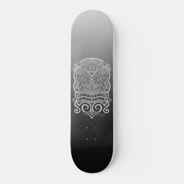Tiki-Maske Skateboard (Vorderseite)