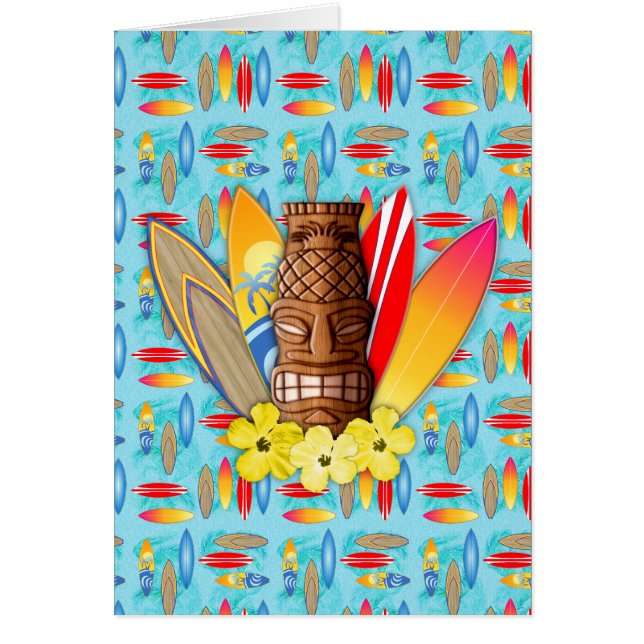 Tiki Maske und Surfbretter (Vorne)