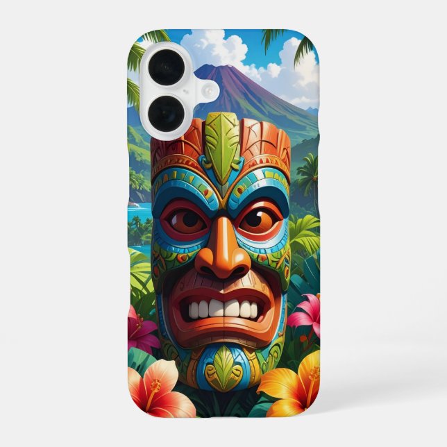 Tiki-Masken-Handyhülle iPhone 16 Hülle (Rückseite)
