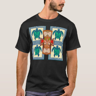 Tiki Masken-Schildkröte T-Shirt