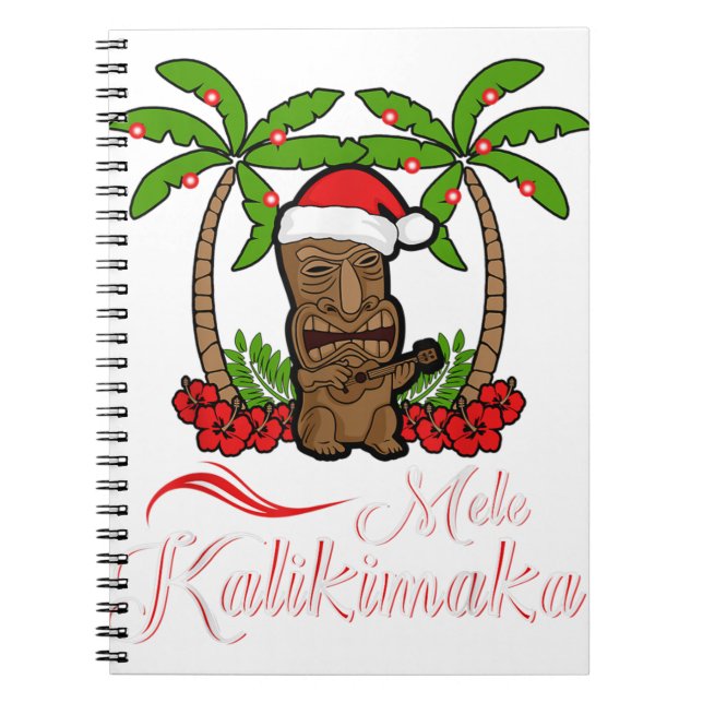 Tiki mele kalikimaka fröhliche Weihnachten hawaii  Notizblock (Vorderseite)