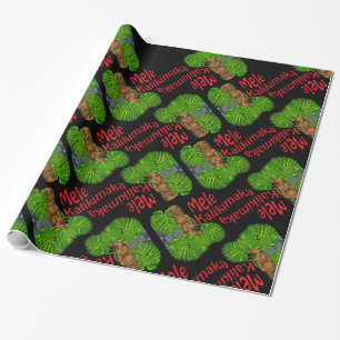 Tiki Mele Kalikimaka WeihnachtsPackpapier Geschenkpapier