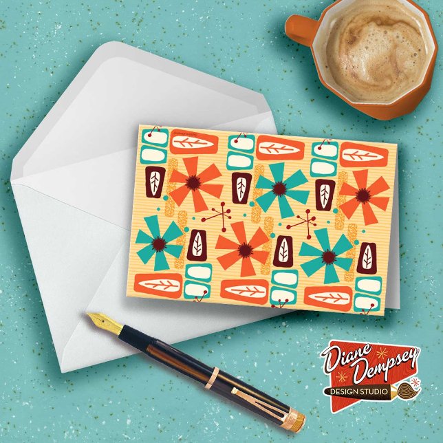 Tiki-Mitteilungskarten Mitte des Jahrhunderts Dankeskarte (Von Creator hochgeladen)