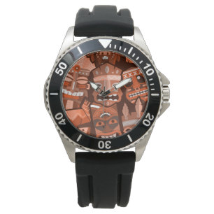 TIKI Muster 2 Armbanduhr