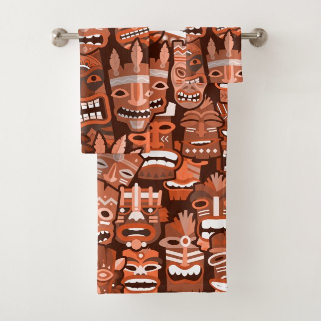 TIKI Muster 2 Badhandtuch Set (Insitu)