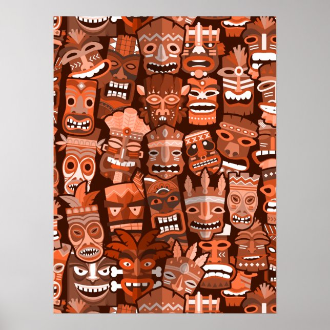 TIKI Muster 3 Poster (Vorne)