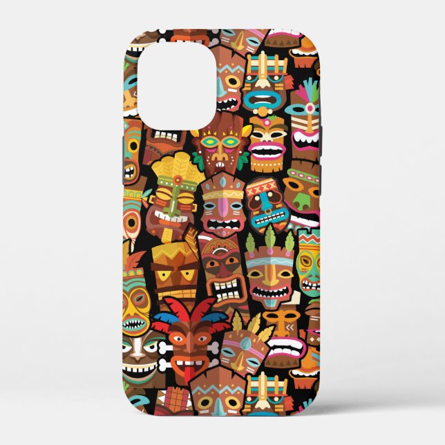 TIKI Muster 4 Case-Mate iPhone Hülle (Rückseite)