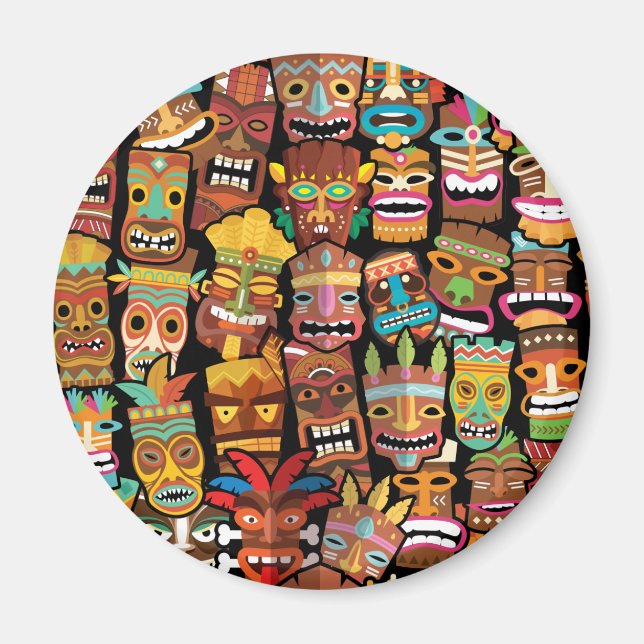 TIKI Muster 4 Magnet (Vorne)