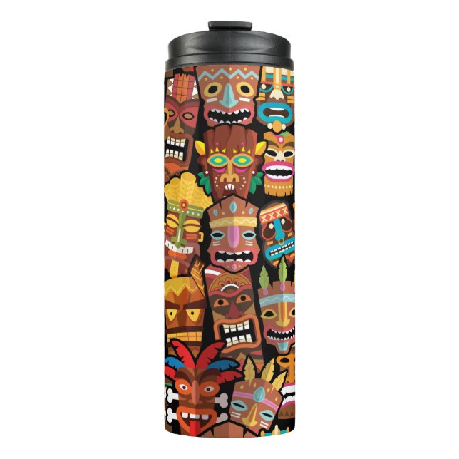 TIKI Muster 4 Thermosbecher (Vorderseite)