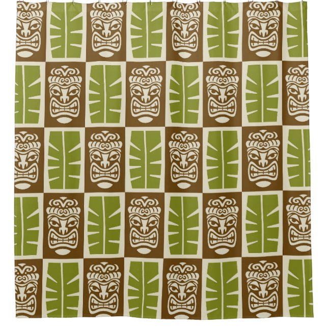 Tiki-Muster Duschvorhang (Vorderseite)