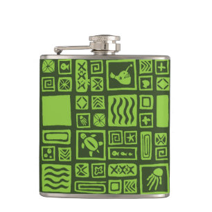 Tiki-Muster Flachmann