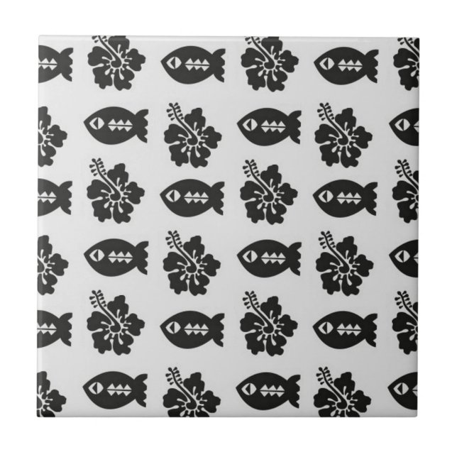 Tiki Muster Fliese (Vorderseite)