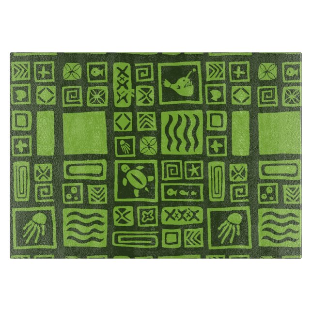 Tiki Muster Schneidebrett (Vorderseite)