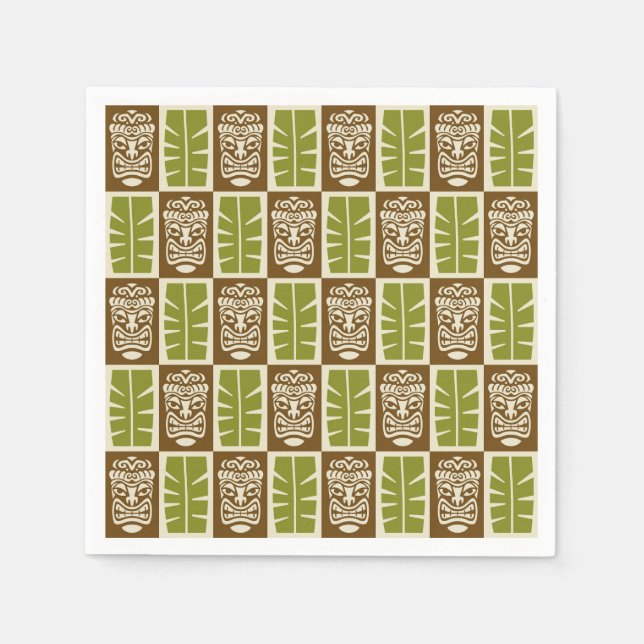 Tiki-Muster Serviette (Vorderseite)