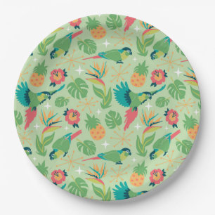 Tiki-Papageien-Papierplatten Pappteller