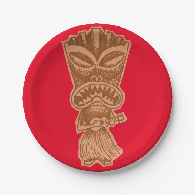 Tiki Pappteller (Vorderseite)