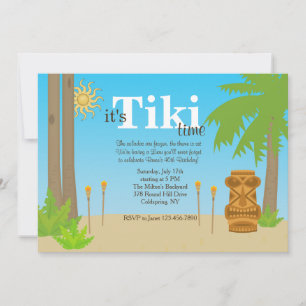 Tiki-Party-Einladung Einladung
