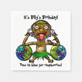 Tiki Party Funny Design (Personalisiert) Serviette