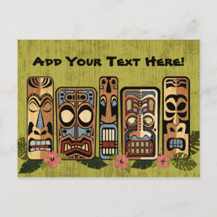 Tiki Party Postcard Postkarte