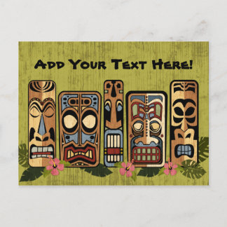 Tiki Party Postcard Postkarte