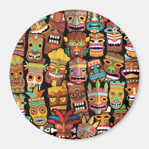 Tiki Pattern Magnet