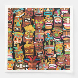 Tiki Pattern Serviette