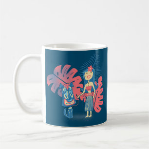 Tiki Pets Tropical Island Niedliches Mädchen mit T Kaffeetasse