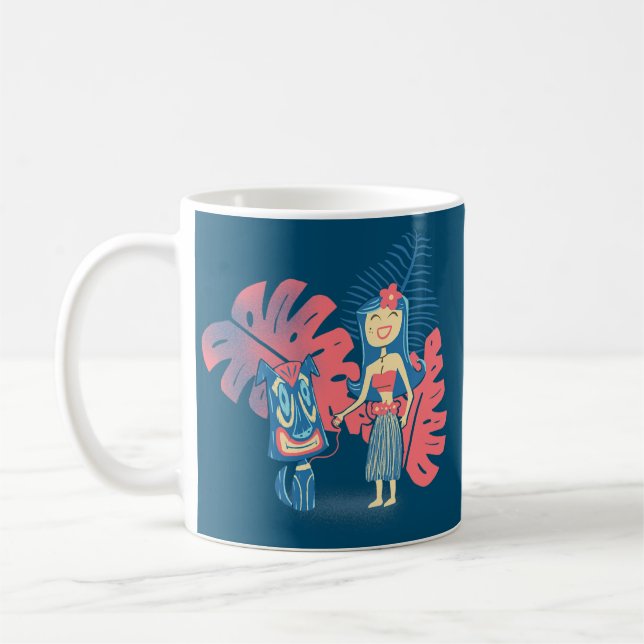 Tiki Pets Tropical Island Niedliches Mädchen mit T Kaffeetasse (Links)