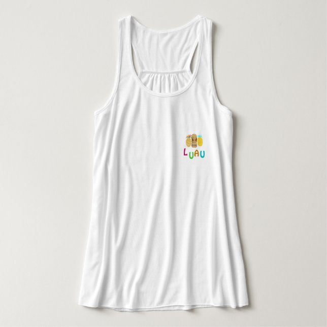  Tiki Pineapple Luau T-Shirt Tank Top (Design Vorderseite)