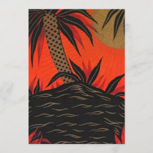 Tiki Polynesische Tropische Nächte Luau-Einladung Einladung