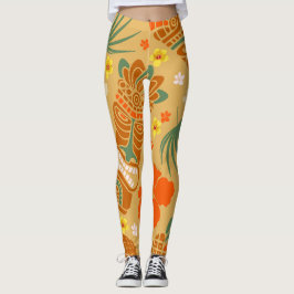 Tiki Print Leggings