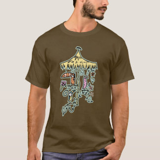 Tiki Raum-Vögel durch Tiki tOny T-Shirt