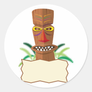 Tiki Runder Aufkleber