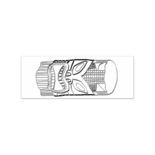 Tiki Sculpture Thunder_Cove Gummistempel